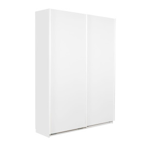 Stina liukuovikomero 150x205cm, valkoiset ovet